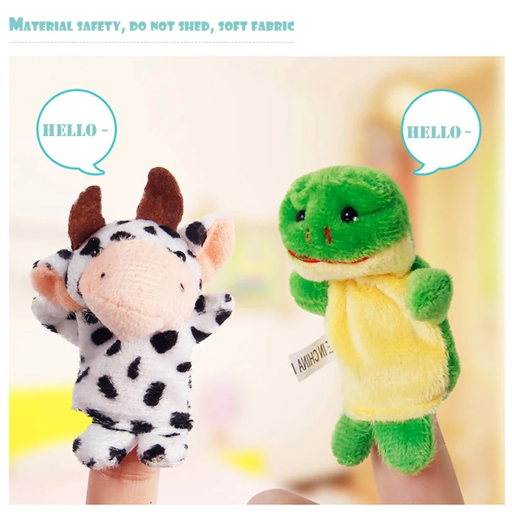 10 PCS/set plush toy gifts cartoon animal finger puppets baby plush toys children cute children plush toys baby favorite dolls