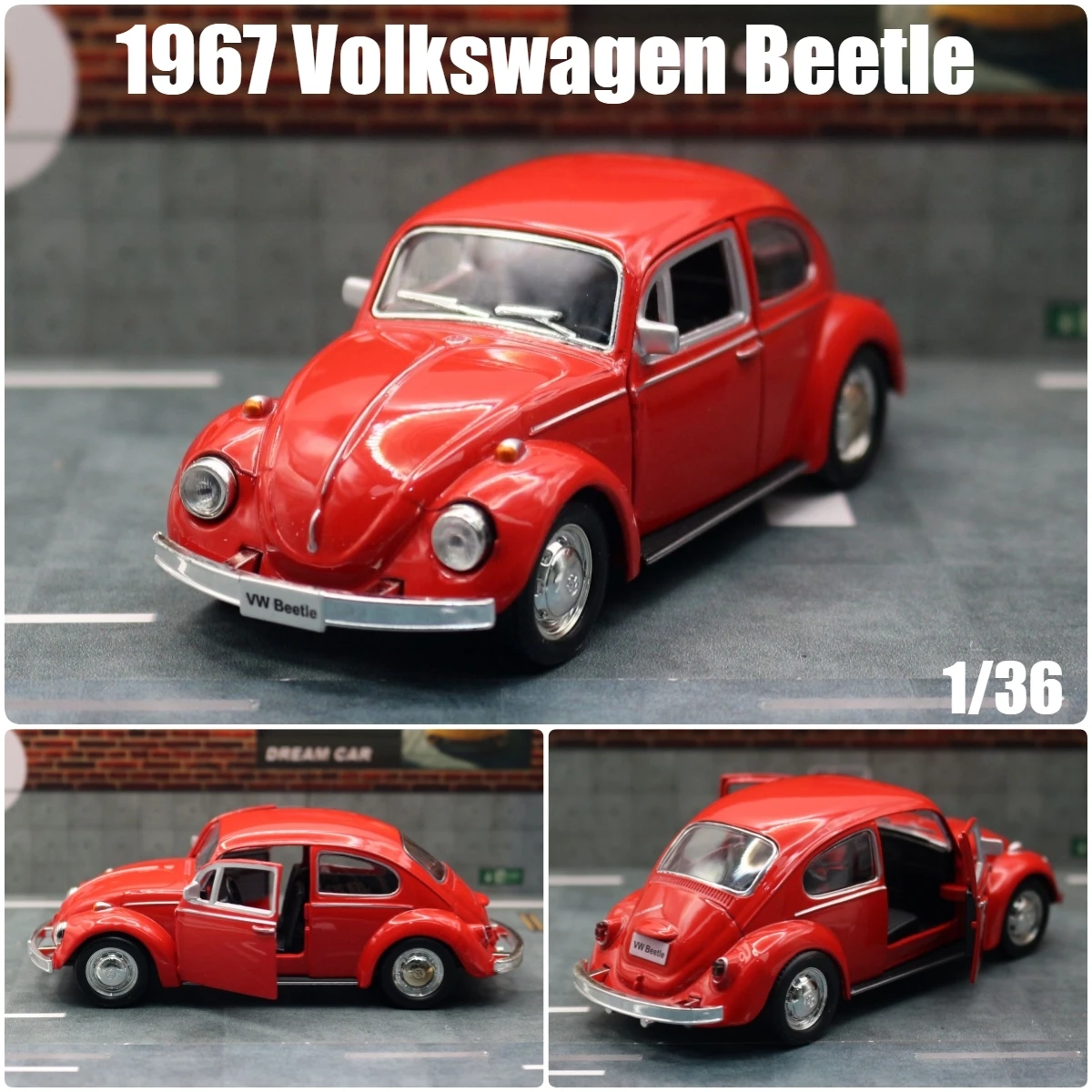 1/36 Volkswagen Classical Beetle Toy Car RMZ CiTY Diecast