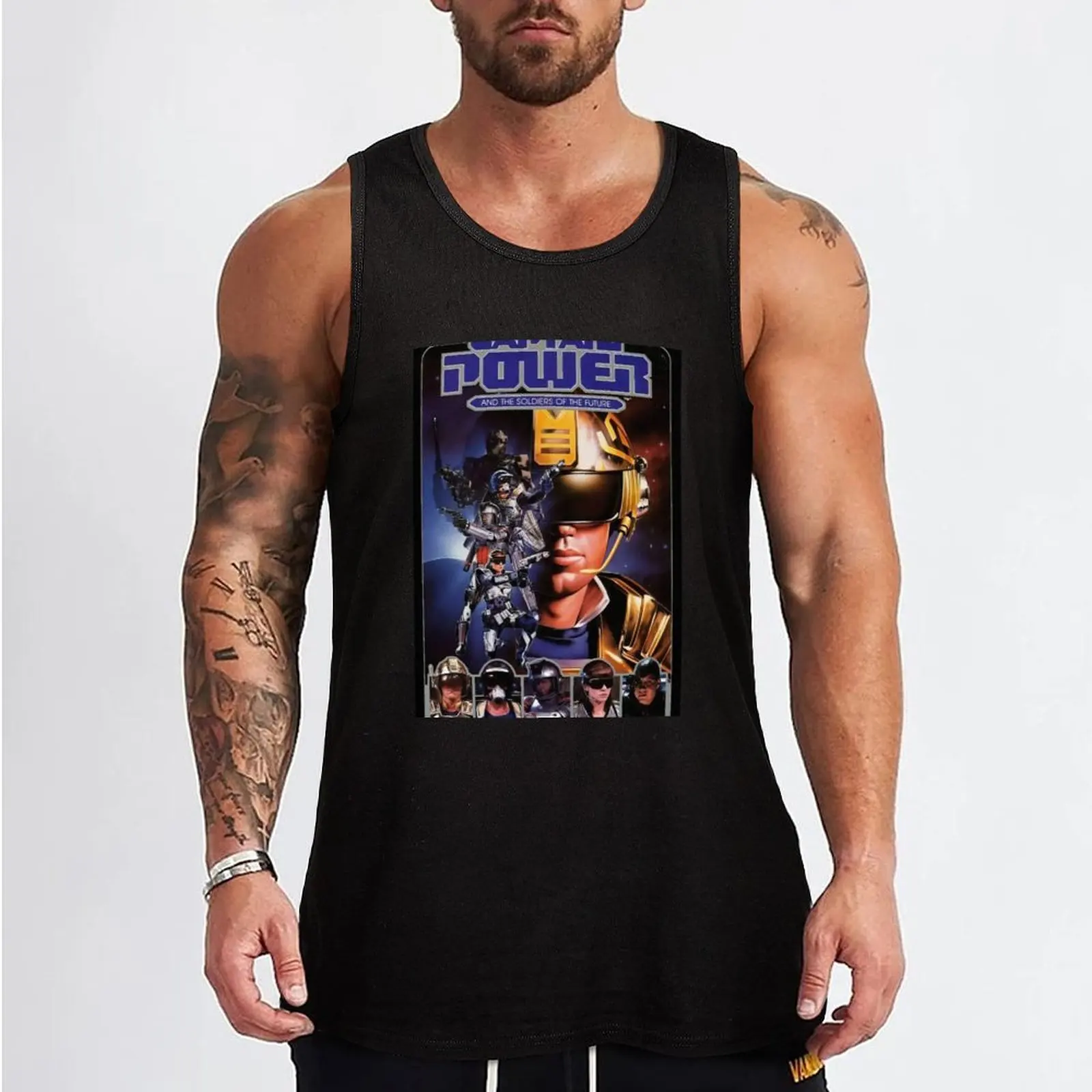 Captain Power and the Soldiers of the Future Tank Top fashion 2024 man sleeveless Men's t-shirts plain t-shirt Clothing