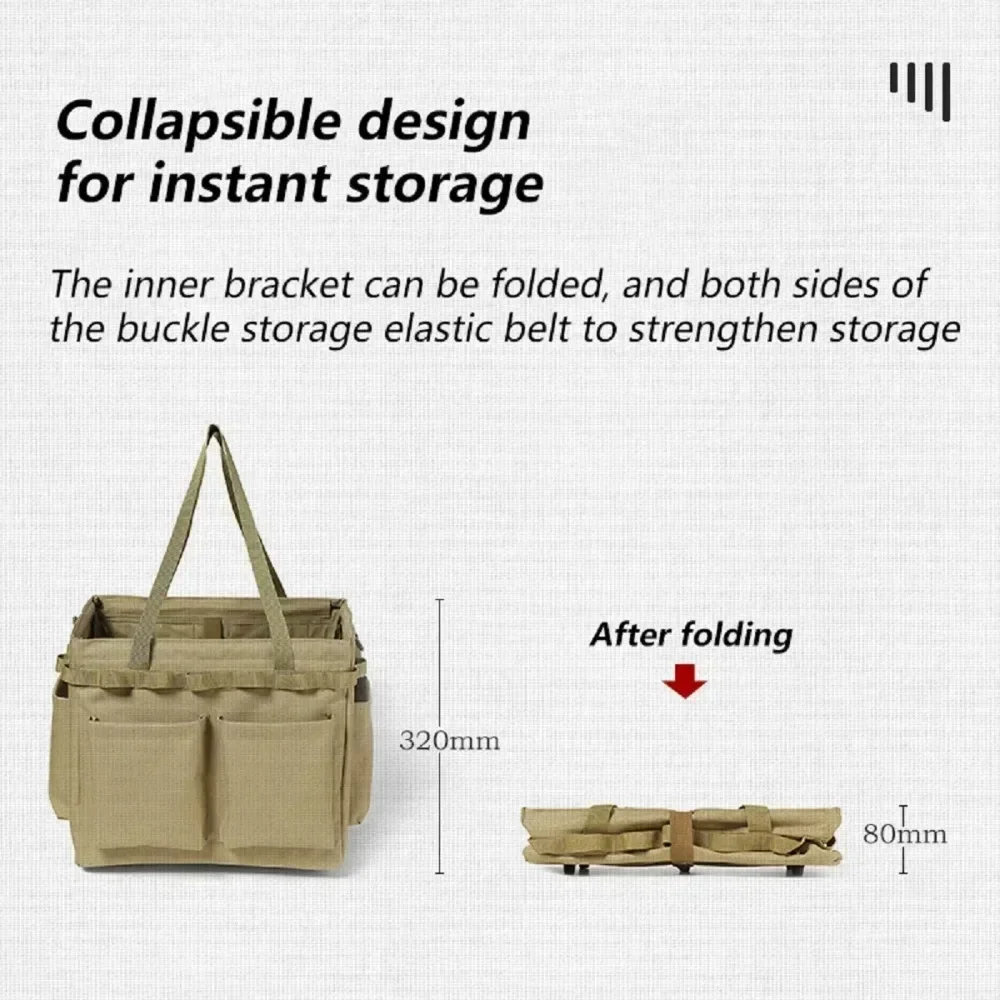 Outdoor Storage Bag Multifunctional Camping Storage Bags Portable Picnic Handheld Boxes Folding High-capacity Waterproof Handbag