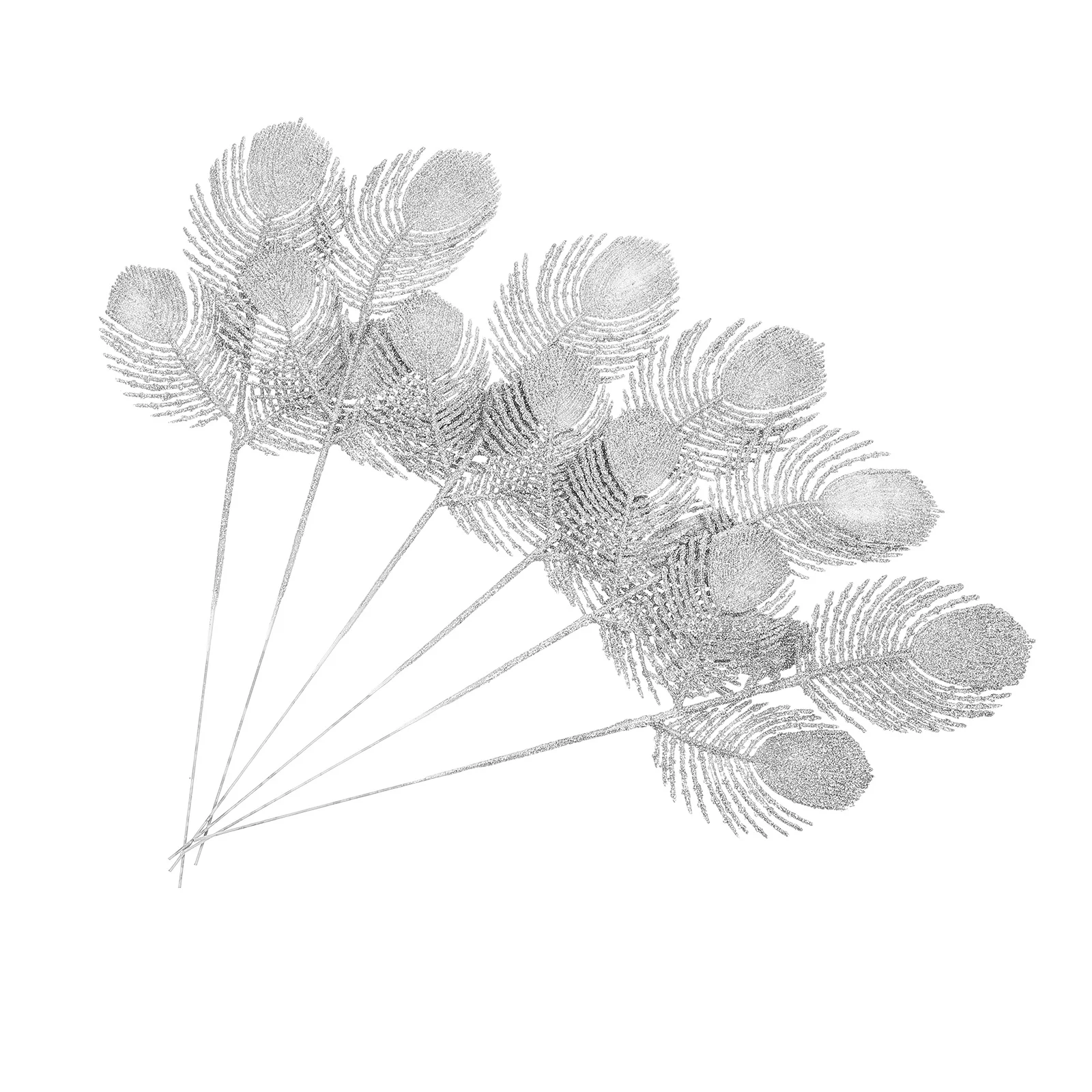 

6Pcs Artificial Leaves Xmas Decoration Simulation Leaf Ornaments for Christmas Tree Party Supplies Home Decor Party Supplies