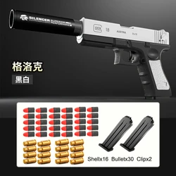 G17 Shell Ejection Soft Bullet Toy Gun Outdoor Foam Darts Pistol Desert Eagle Airsoft Gun With Silencer For Kid Adult