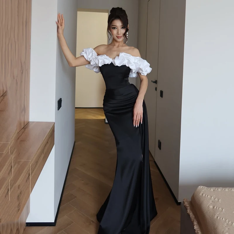 

Thinyfull Sexy Mermaid Prom Dresses 2026 Off The Shoulder Satin Night Evening Dress Formal Cocktail Party Prom Gowns Customized