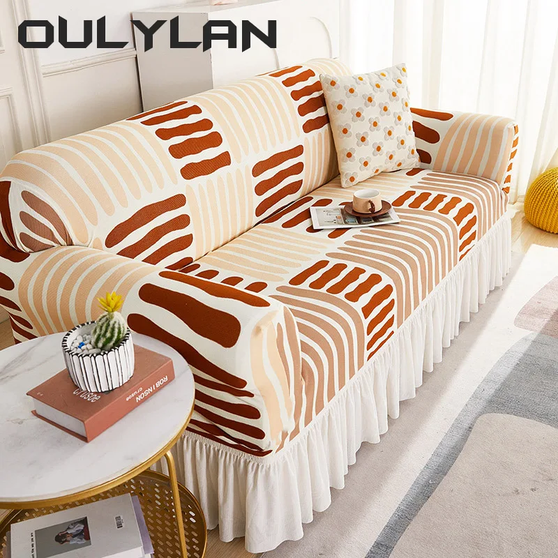 Oulylan Elastic Sofa Cover For Living Room Printed Sofa Slipcover Sofa Furniture Protector Cover Bedroom Home Decor Couch Cover