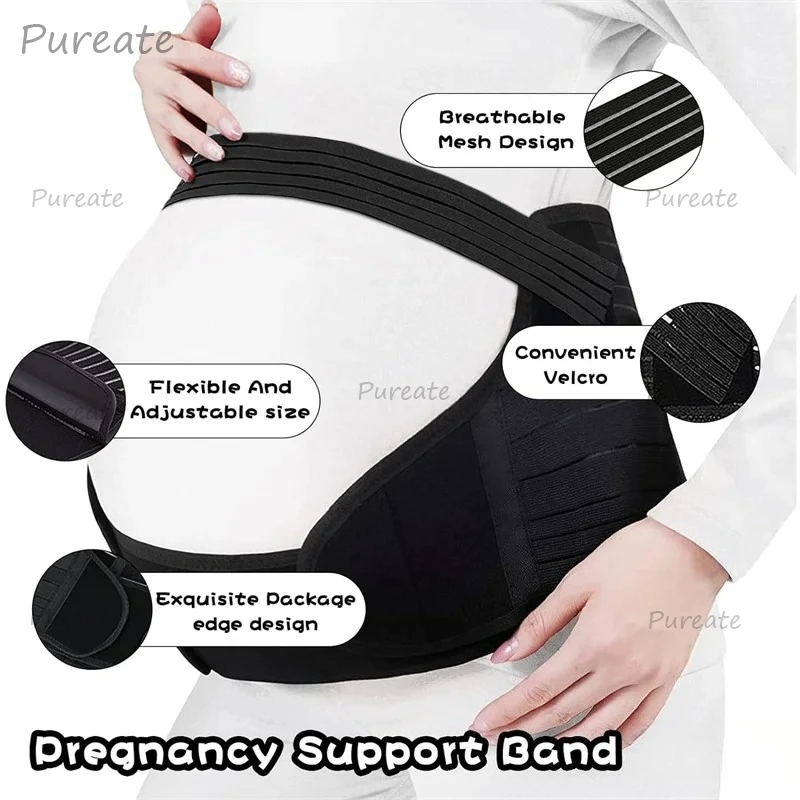 Ceinture de maternité réglable, bande de soutien pour le ventre, respirante, pour le soin de la tail