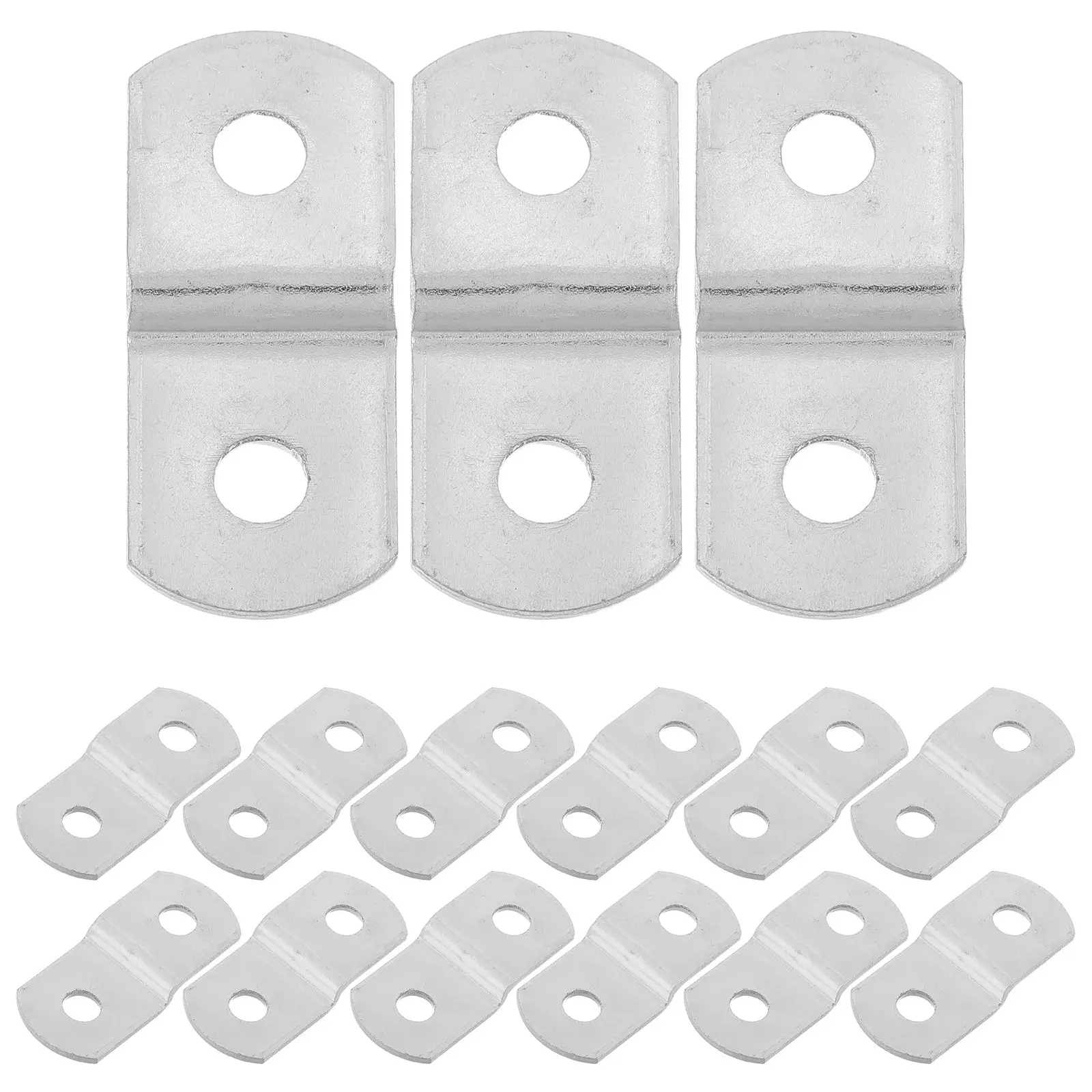 

15 Pcs Fixed Corner Code Silver Brackets Wood Protectors Furniture Connectors Metal Wall Cover Glass Table Guards