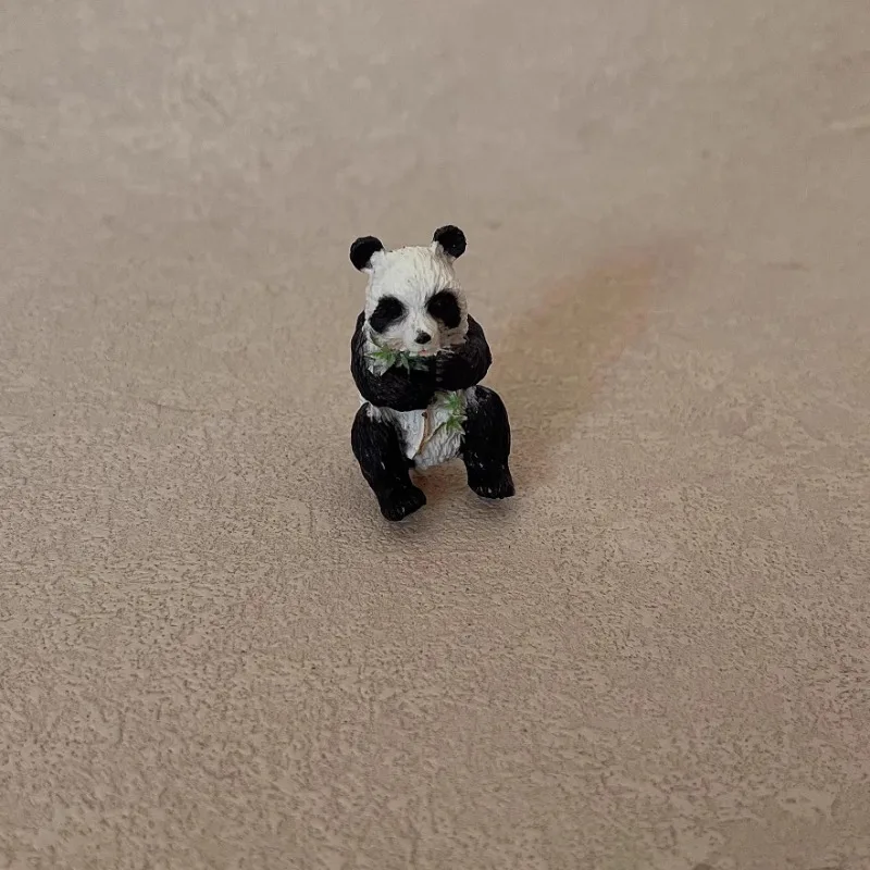 Emulação Panda Miniatura Animal, Mini Cena, Mesa De Areia, Modelo De Tiro, Decoração, Ornamentos, Adereços, Mini