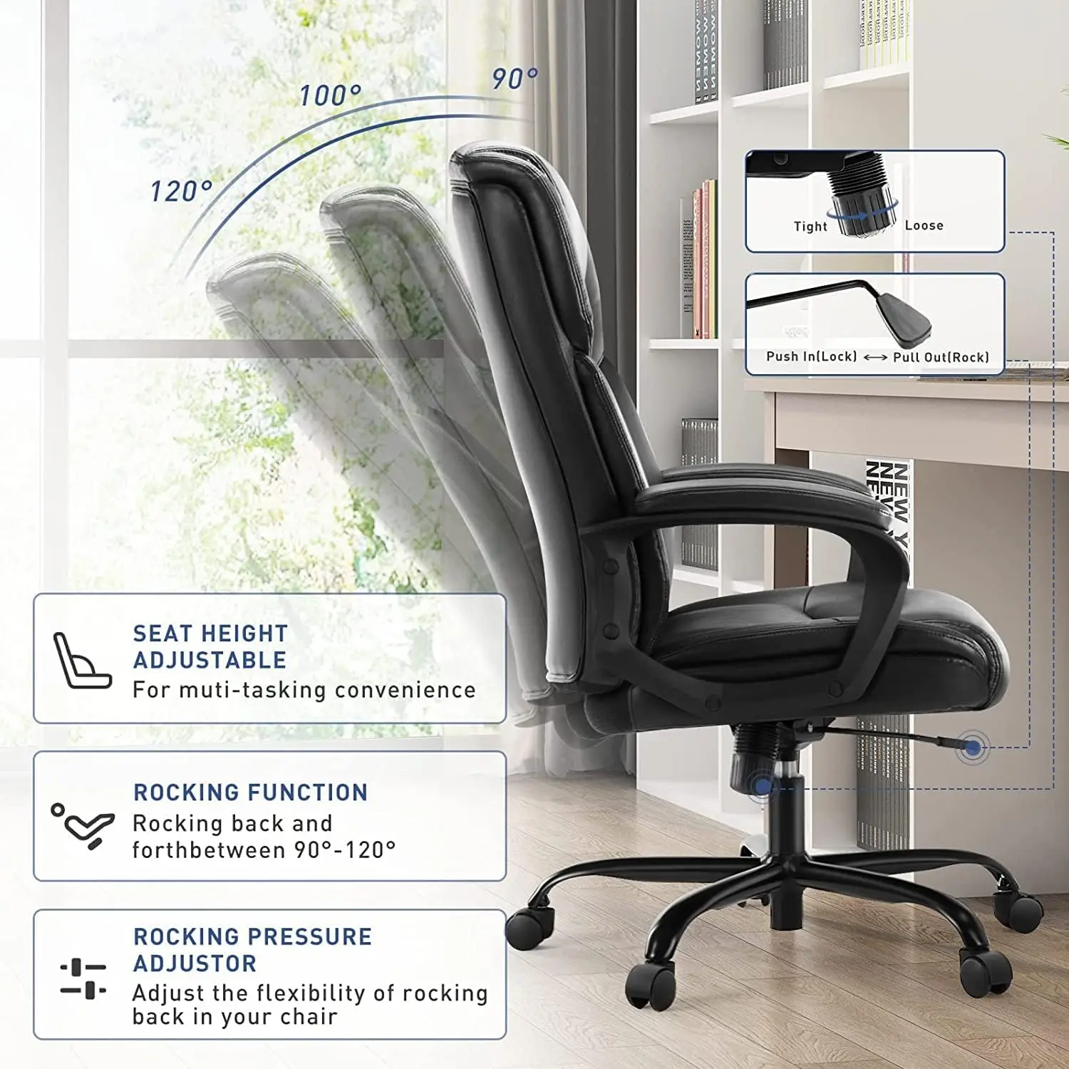 Reposabrazos suave acolchado para escritorio de oficina en casa, soporte Lumbar para ordenador, ergonómico, ajustable en altura