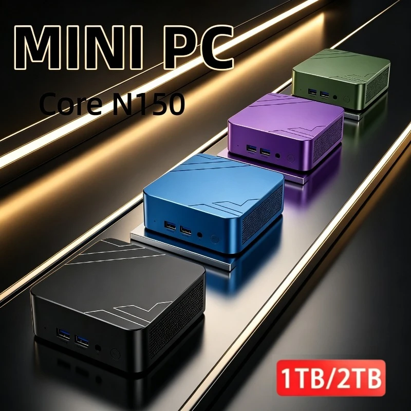 2026 Intel Core N150 Mini PC Compact 16GB BLarge SSD4K Display WiFi6 BT5.2 Multifunctional Office Gaming Mini Computer Device