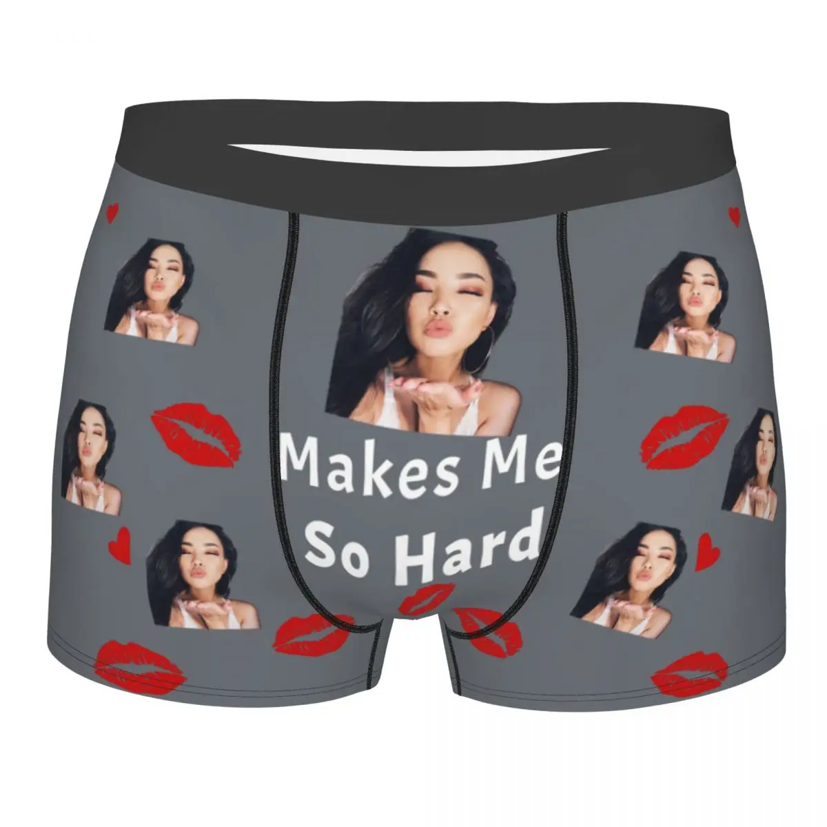 Custom Underwear Shorts Personalized Boxer Briefs Photo Face for Men Boyfriend Romantic Gifts for Husband from Wife Adult Humor