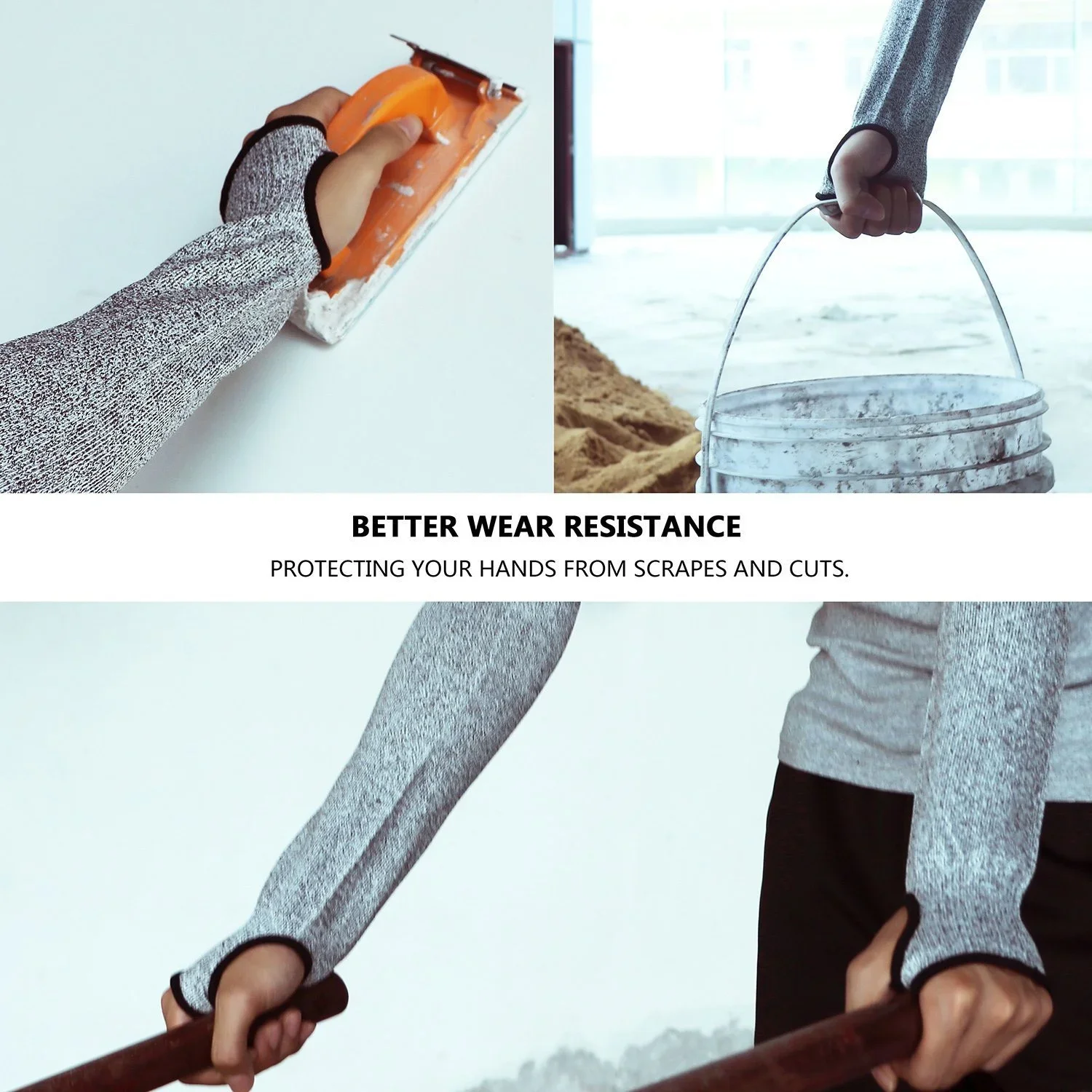 Manicotto da braccio resistente al taglio di livello 5 Guanti da cucina in rete HHPE Manicotti protettivi antitaglio per attrezzi da macellaio