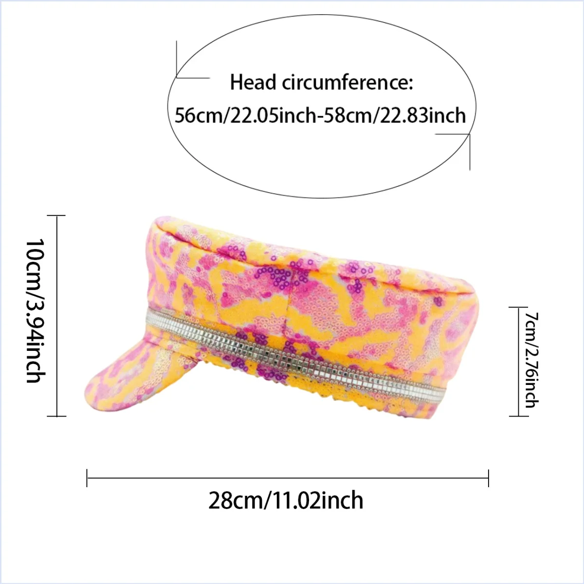 HongLuan الوردي ديسكو ستار Steampunk الكابتن قبعة حجر الراين لحرق رجل مهرجان امرأة، الملحقات العسكرية وقبعة عسكرية #5