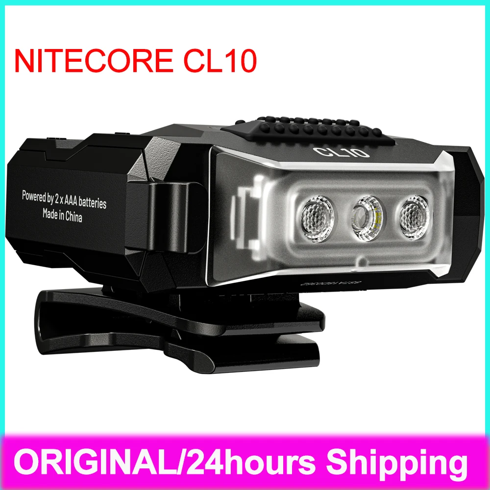 NITECORE CL10 Ultra Lightweight Clip-on Light Multipurpose 180degree Adjustable Outdoor Lamp IPX4 Waterproof Lighting For Travel