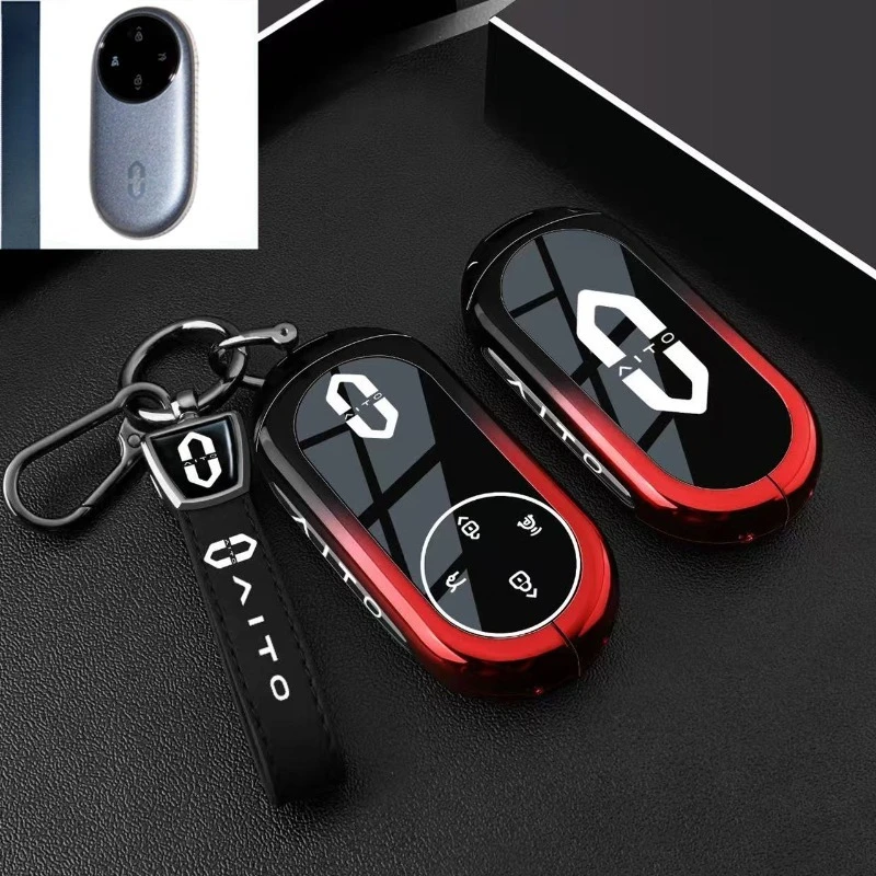 Zinc Alloy NFC Card Cover for 2026 AITO M6, Heavy Duty Metal Protective KeyCase Shell with Keychain, Anti-Bend & Scratch Proof