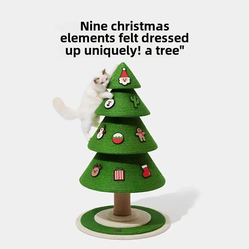 Pine tree cat climbing frame Christmas tree cat nest integrated  toy climbing column scratching board