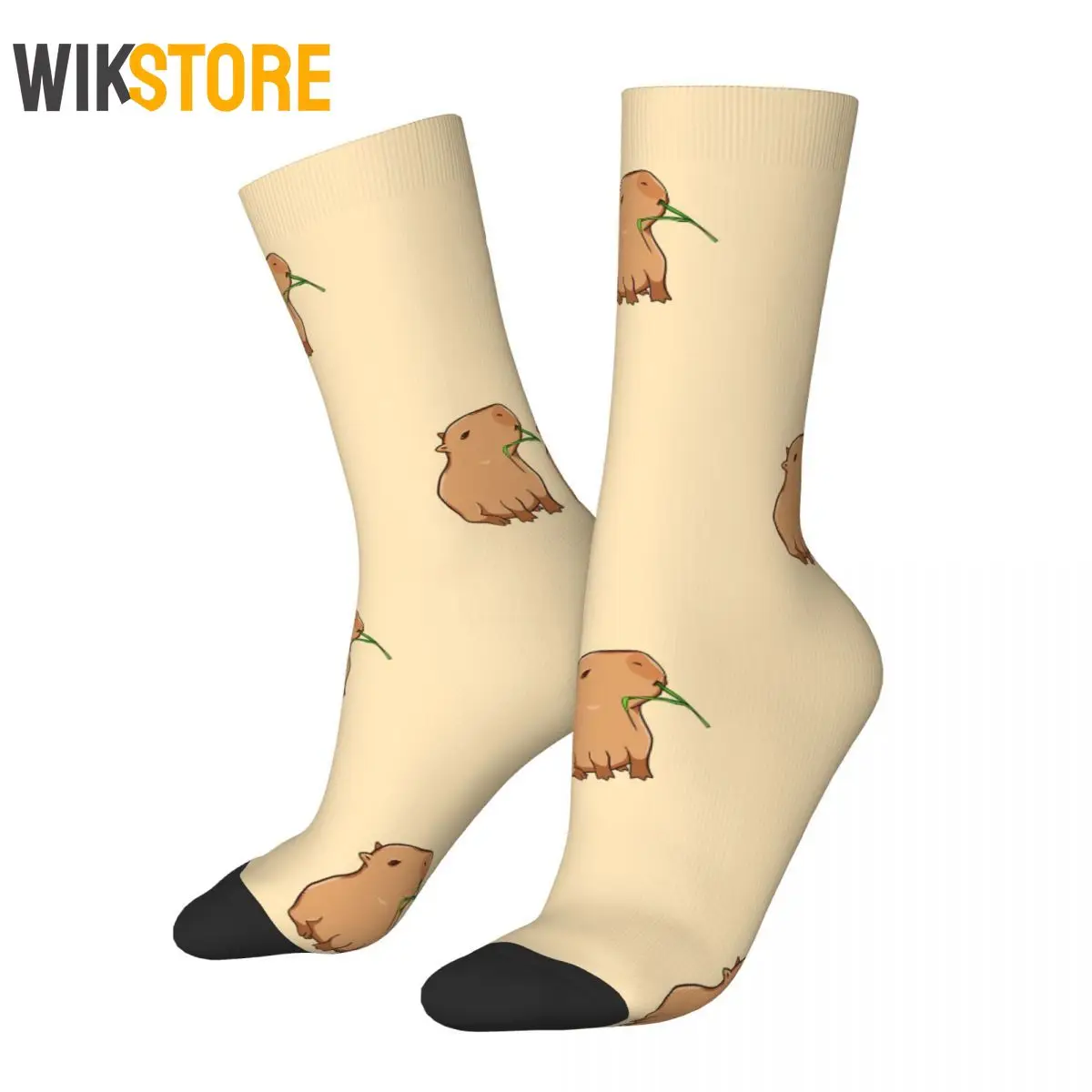 

Hip Hop Retro Leaf Crazy Men Women Male Socks Capybara Unisex Harajuku Funny Happy Crew Sock Non-Slip Running Sport Socks