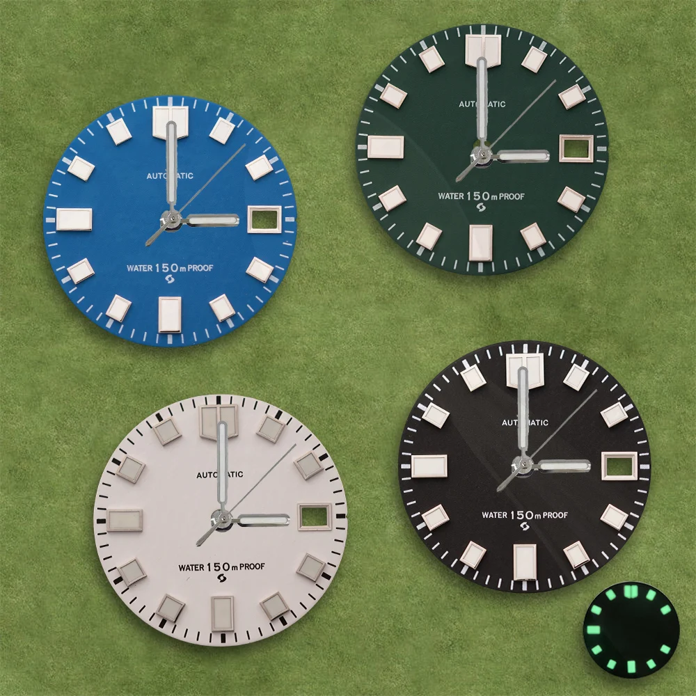 

Матовый циферблат NH S Logo 28,5 мм для механизмов NH36/4R/7S/NH35, с зеленым люминесцентным покрытием C3, аксессуары для модификации мужских часов