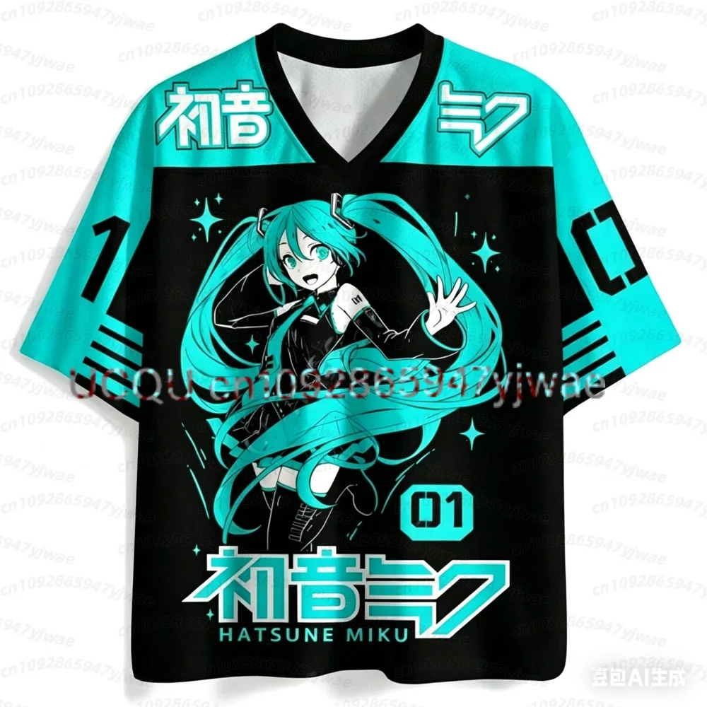 Damen Virtual Idol Hatsune Miku Sporttrikot Kurzarm Kinder/Erwachsene Kawaii Rollenspiel Atmungsaktives, schnell trocknendes Damen-T-Shirt – Detail 13