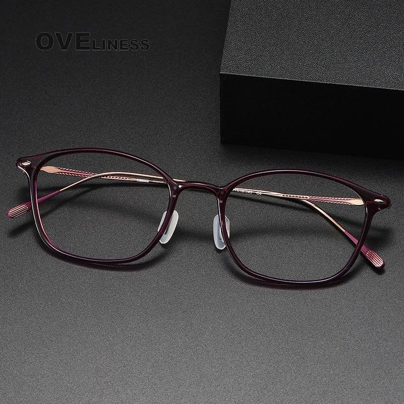 

Acetate Titanium Glasses Frame for Men 2024 Vintage Retro myopia Prescription Eyeglasses frames Women Optical Spectacle Eyewear