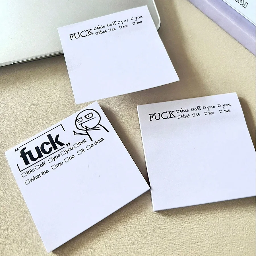 Transparente PET Sticky Note Pads, Notepads impermeáveis, Posted It, Papelaria escolar engraçado, Material de escritório, 50 Folhas