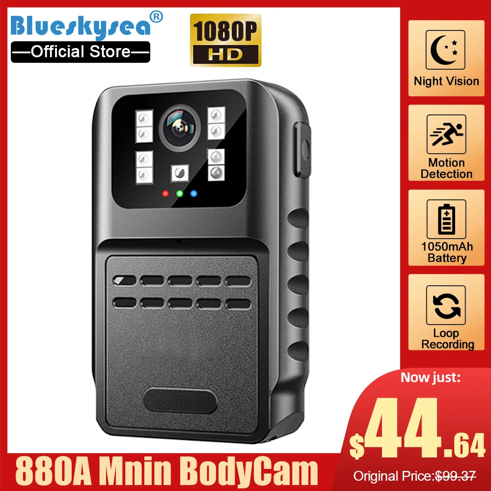 880A Mini Body Cam HD 1080P Body Camera Police Recorder Bodycam Chest Camera Camcorder Night Vision Loop Record Dash Cam