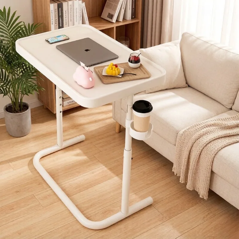 

Movable Foldable Bedside Table, Computer Desk with Wheels, Multi-Purpose Small Desk for Dormitory Bed, Bedroom, Living Room