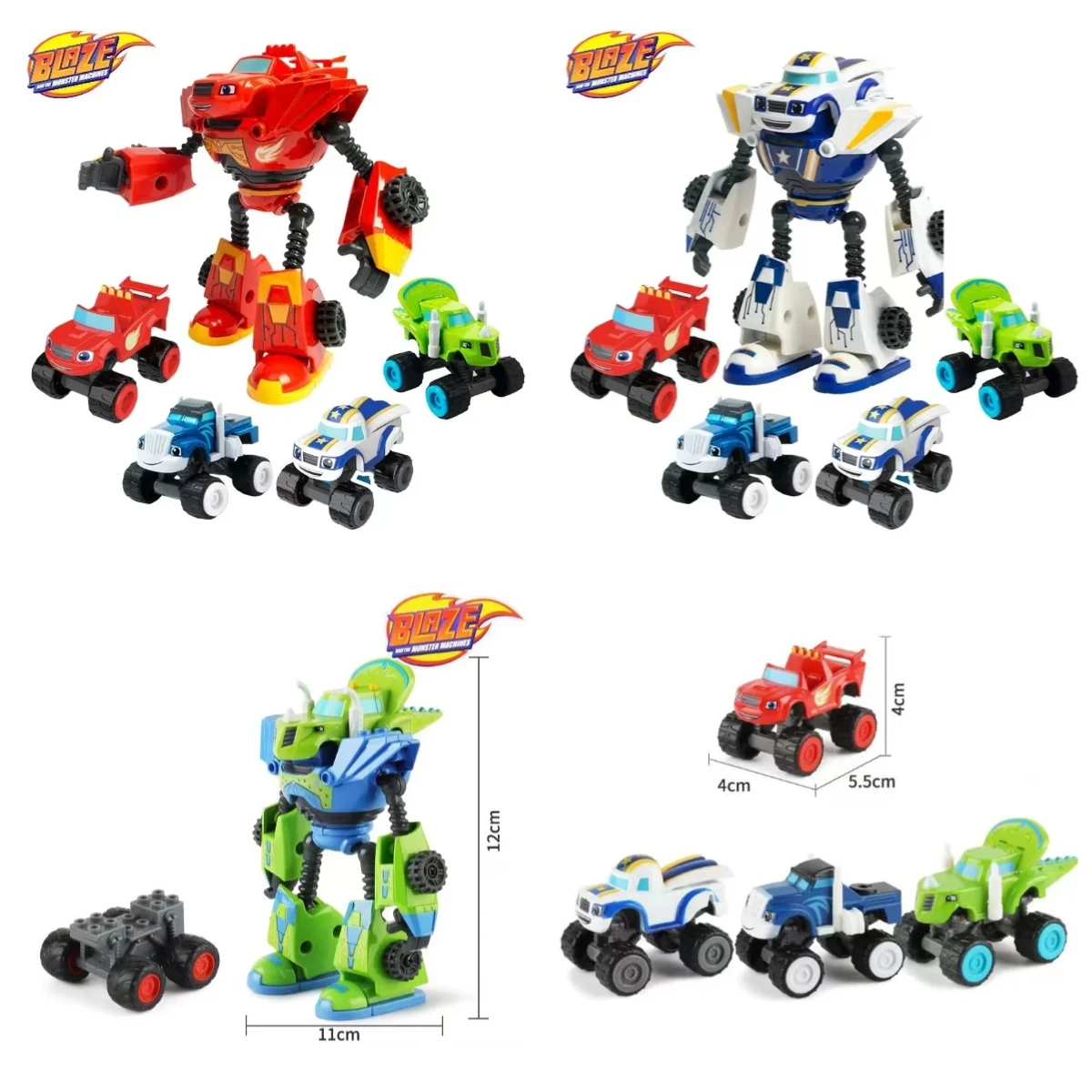 Whirlwind Racing Team Alloy Transformation Car Speed Monster Car Robot Rebound Car Boy Party Christmas Gift Children's Toys