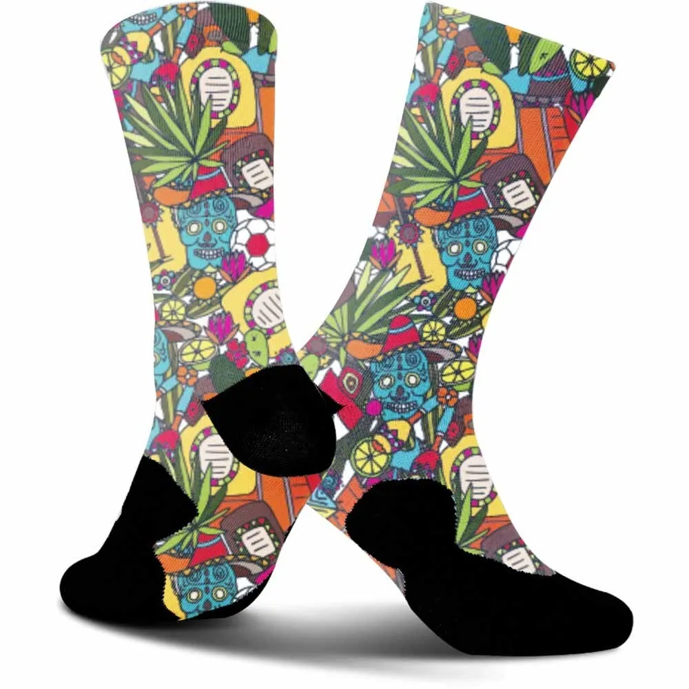 

Новые велосипедные носки Jungle Tribe Skull 2025 года — модные, унисекс, впитывающие пот, прочные и дышащие