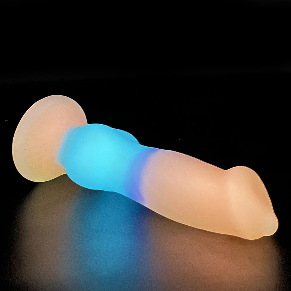 Luminous Dog Dildos Pink Realistic Dildo Animal Penis Sex Toy for Women G-Spot Massage Masturbator 18+ Cute Beautiful Anal Dildo