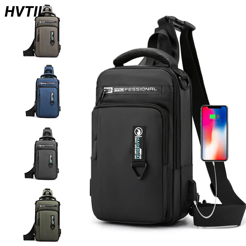 HVTIL Tactical Nylon Waterproof Shoulder Bag Small Handbag Man Functional Crossbody Bag For Men Bolsas Travel Gym Sport Backpack