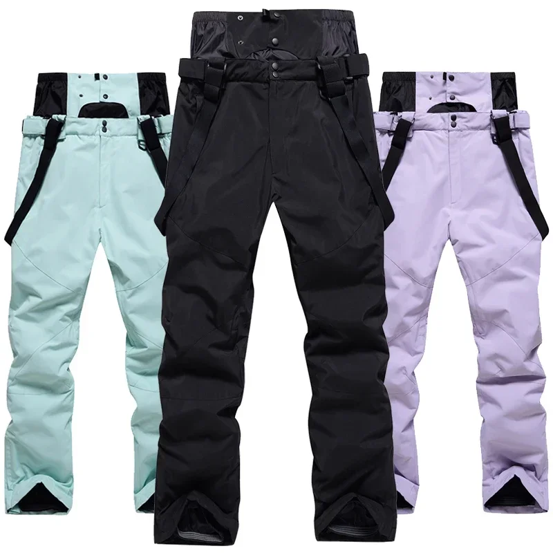 

New Ski Pants Men and Women Plus Size Warm Outdoor Skiing Snowboarding Sports Wear Waterproof Windproof White Pants XXXL