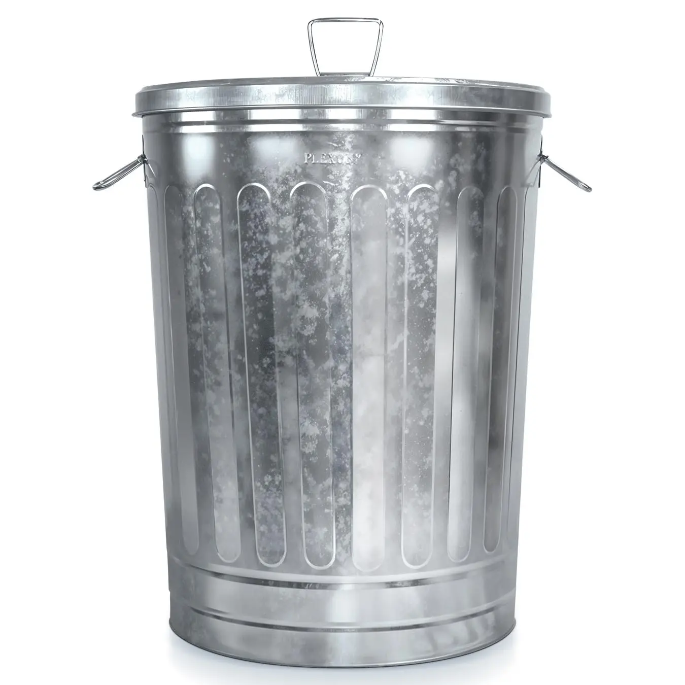 31 Gallon Metal Trash Can with Lid Outdoor - Large Galvanized Trash Can - Retro Farmhouse Outdoor Garbage Can with, Customized