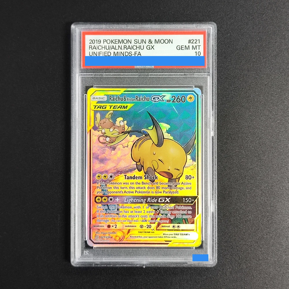 POKEMON DIY PTCG SUN & MOON TEAM UP # 170 LATIAS & LATIOS GX Mewtwo MEW Grado de autenticación GEM MT 10 Tarjetas de colección de regalos Juguete