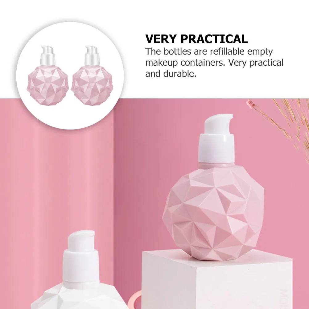 

6 Pcs Hand Cream Plastic Bottle Press Bottles Container Creams Pink Sub