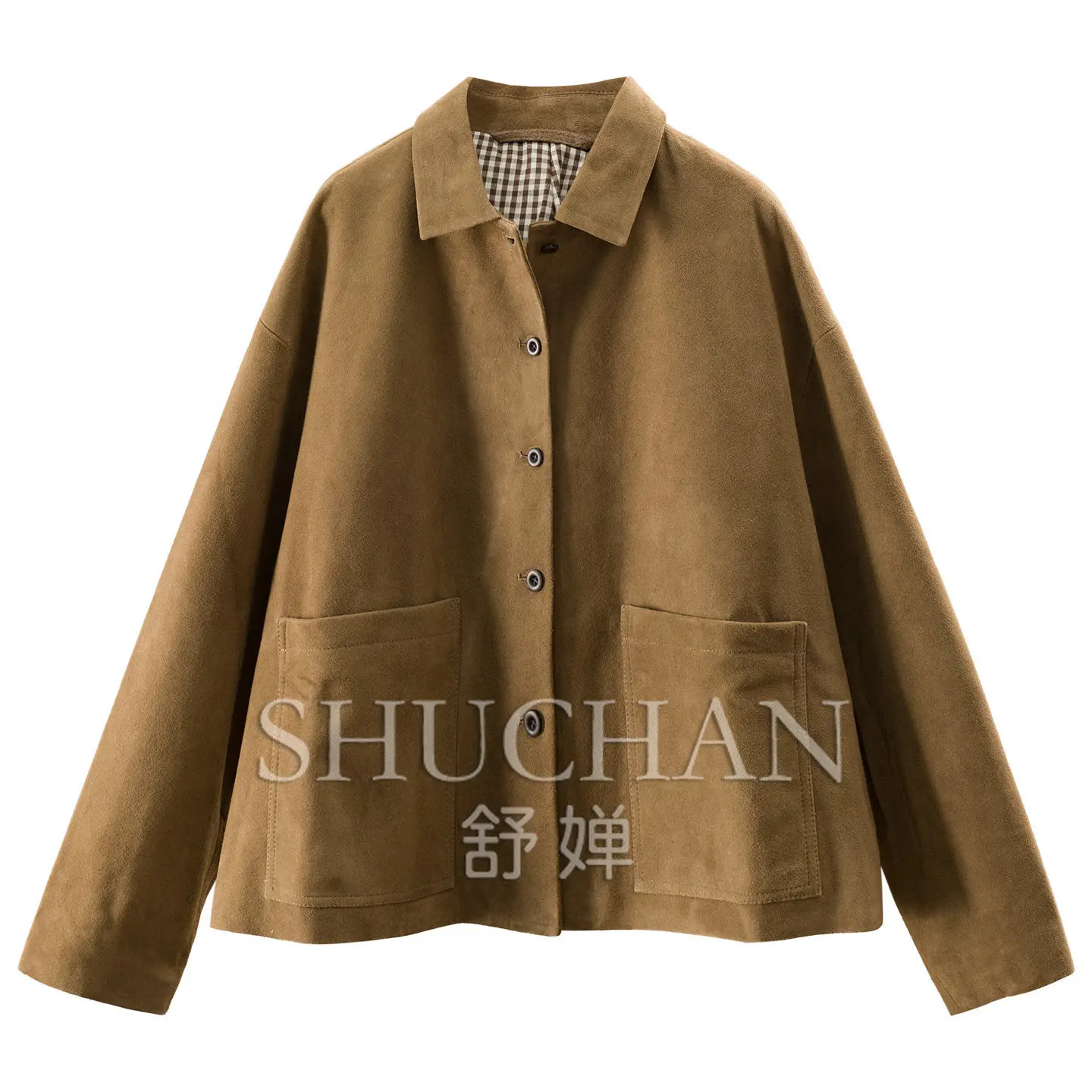 French Jacket Women Haute Couture Low Luxury, Retro Tone Temperament Suede Leather Jacket Female 57G7