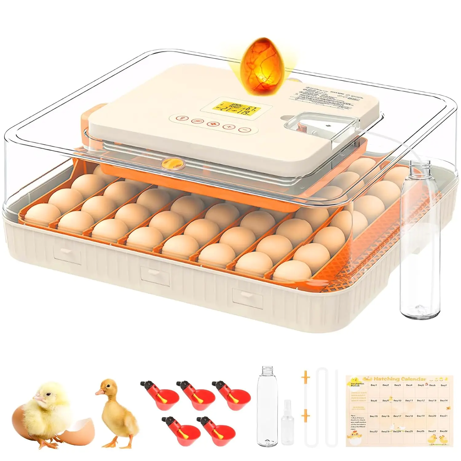

56 Egg Incubator for Hatching Eggs,with Automatic Egg Turning,Temperature and Humidity Control,ncubator for Chicken,Ducks,Goose