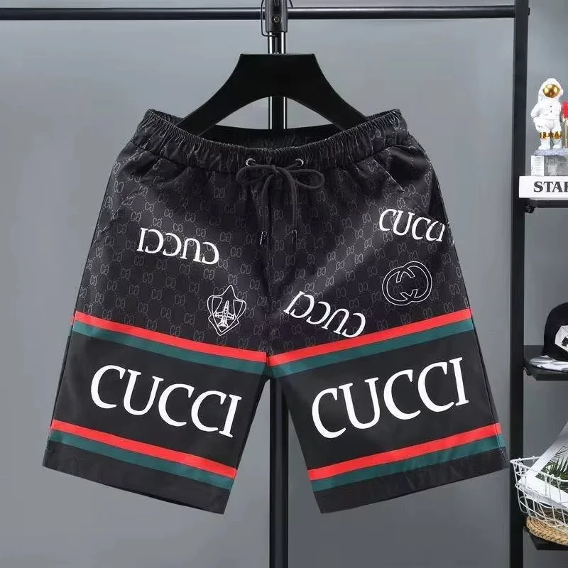 

Современные трендовые мужские модные повседневные быстросохнущие шорты с принтом, неувядающие, мягкие, удобные, свободного покроя для тренировок, автоспорта