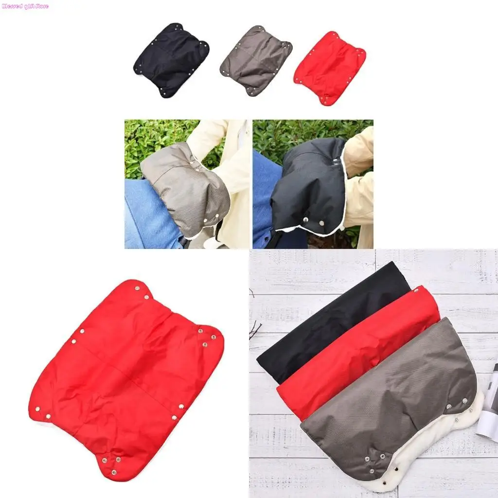 D0JC Fleece lined Stroller Hand WarmerWindproof Stroller Hand Muff  Stroller Hand Protector Embraces the Cold with Comfort