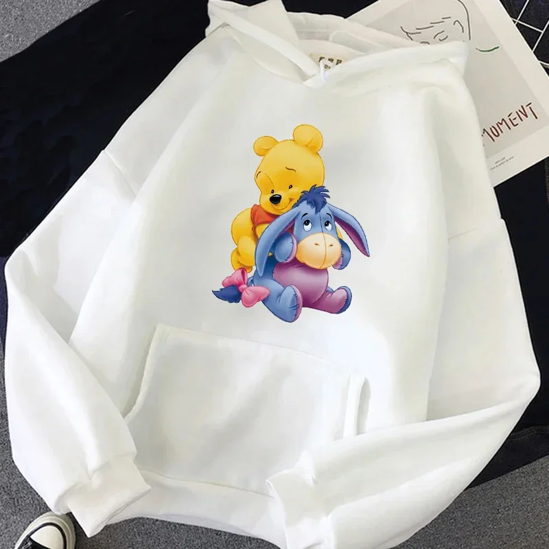 Winnie The Pooh Graphic Printed Hoodies Women Cute Disney Casual Streetwear Sweatshirt Autumn Winter Long Sleeves Pullover Tops