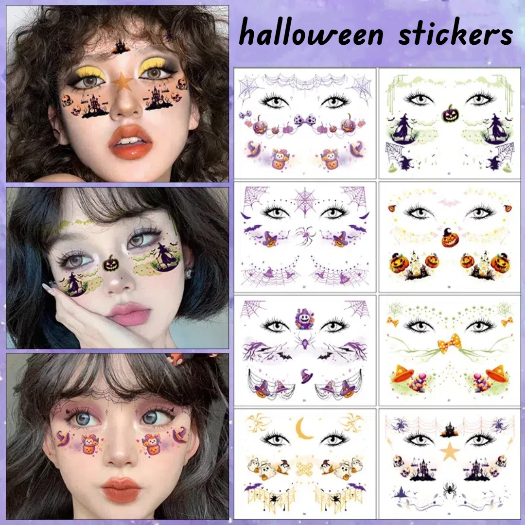 halloween stickers face temporary tattoo sticker for children tattoo lovely carton tattoo black face tattoo sticker