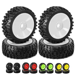 4pcs 118mm 1/8 RC Off-Road Buggy Wheels Tire 17mm Hex for ARRMA Typhon Talion Traxxas Redcat Team Losi Kyosho HPI HSP VRX RC Car