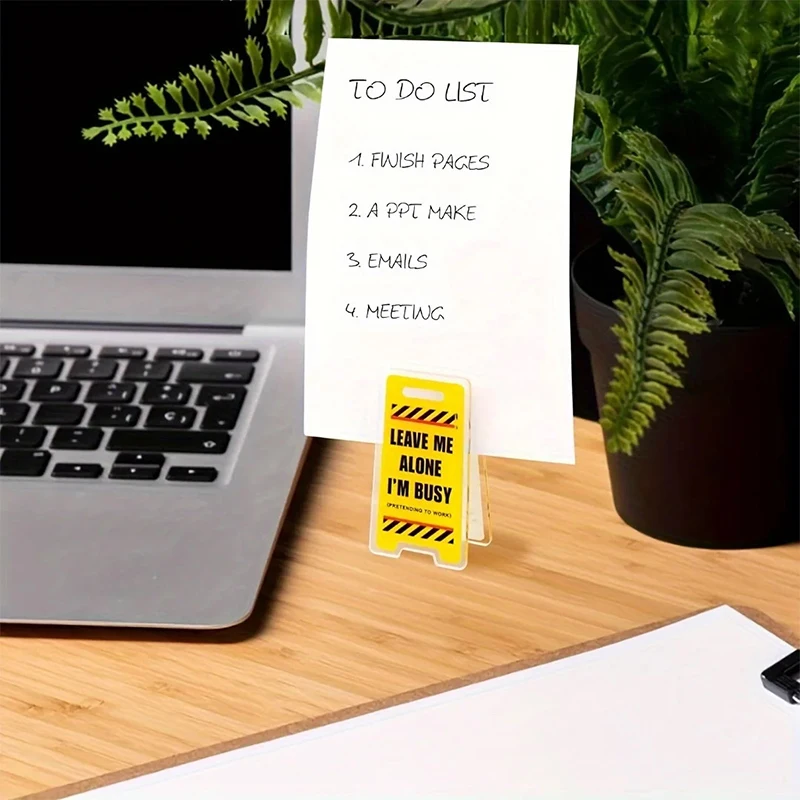ديكور مكتب أكريليك "تركني وحدي، أنا مشغول" - هدايا روح الدعابة لتزيين المكتب للرجال والنساء لتزيين الغرف