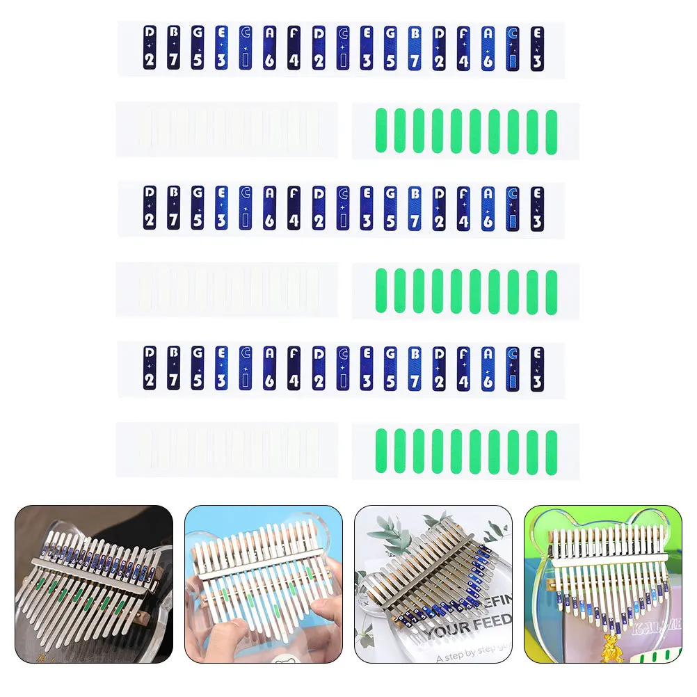 

CATIEBYE Thumb Piano Scale Stickers Holder for Keyboard Electric Digital Piano Music Stand Note Reference Scrapbook Accessory