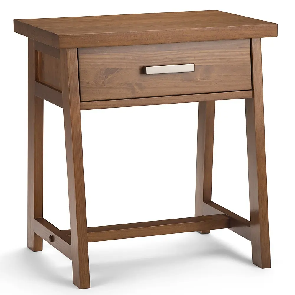 Simpli Home - Sawhorse Bedside Table - Medium Saddle Brown