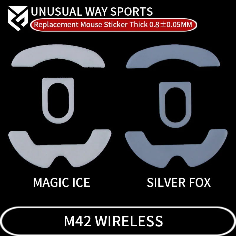 UnusualWaySports Mouse Skates Feet Xtrfy M42 Wireless Magic Ice Pink Black Silver Fox