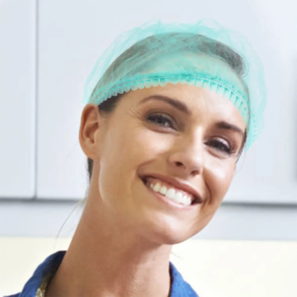

100 Pcs Hair Disposable Headgear Man Has Bouffant Cap Non-woven Fabric for Caps