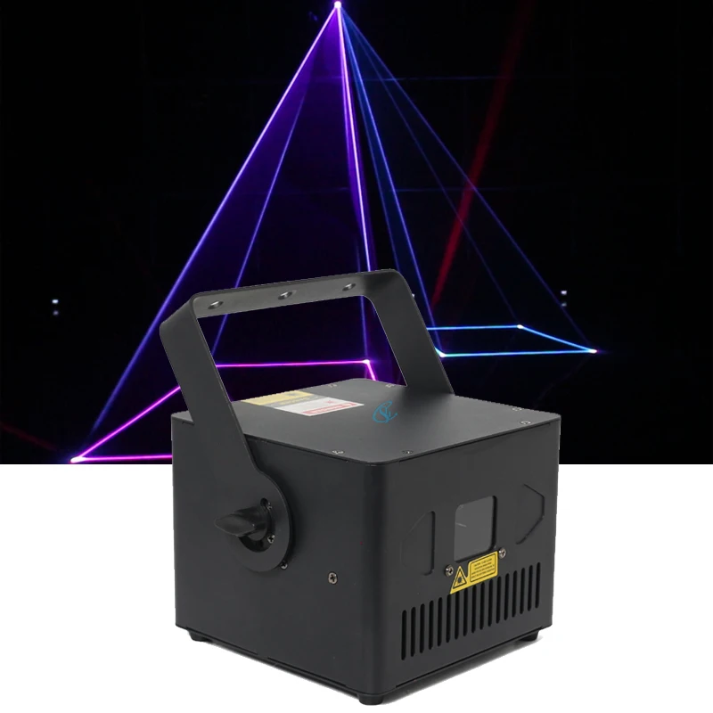 Bluetooth 2W RGB Full Color 3D Animation Projector  Dj Laser Light DMX Lazer Party Light for Disco Night Club Event Stage