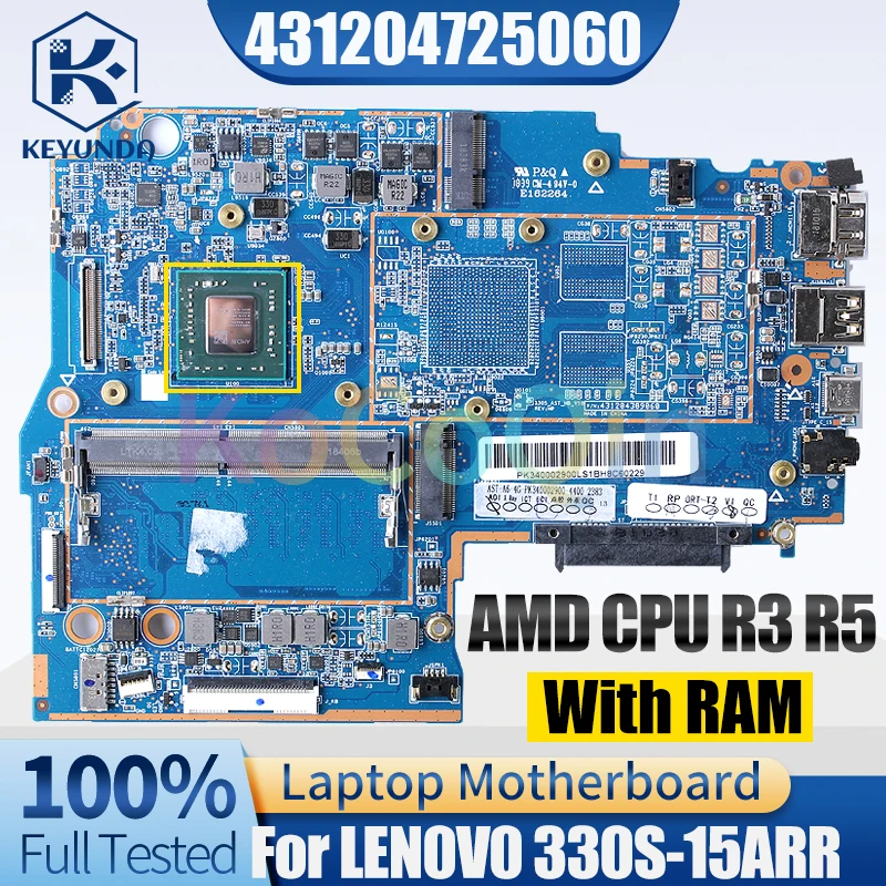 

For LENOVO 330S-15ARR Notebook Mainboard 431204725060 R3 R5 With RAM 5B20R27416 5B20R27415 Laptop Motherboard Test