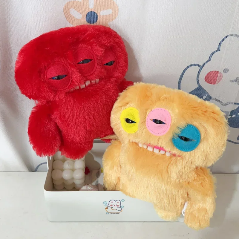 22cm engraçado dentes feos monstro brinquedos de pelúcia recheado anime o bloco monstro plushies squirm arco-íris coelho louco peluche presentes de natal