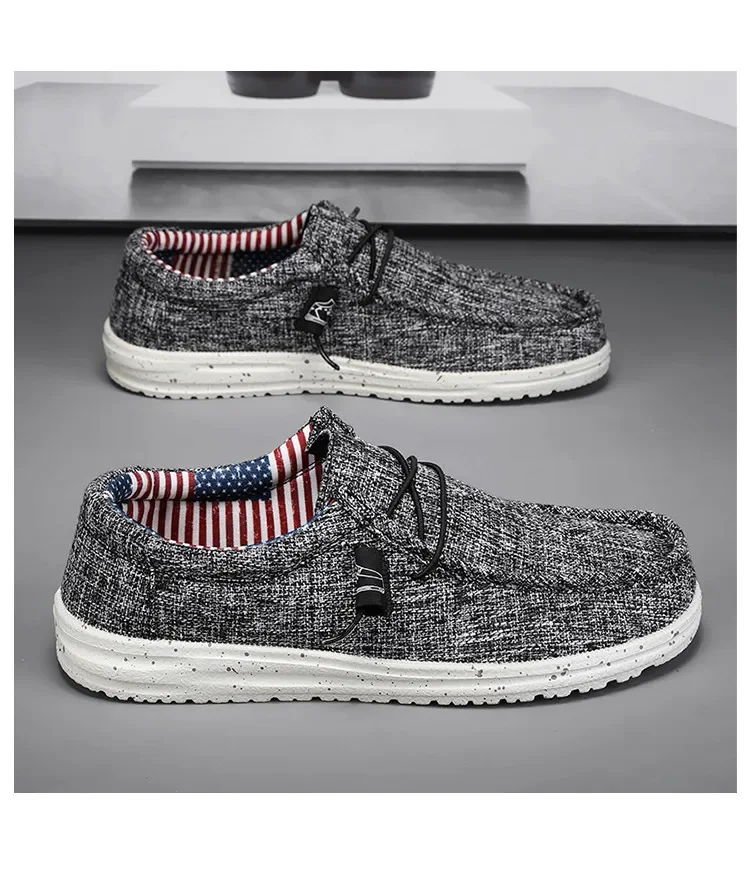 Männer 2024 neue Freizeit Turnschuhe Frühling Sommer atmungsaktive leichte Outdoor-Segeltuchs chuhe große Herren schuhe Walking Loafers – Detail 20